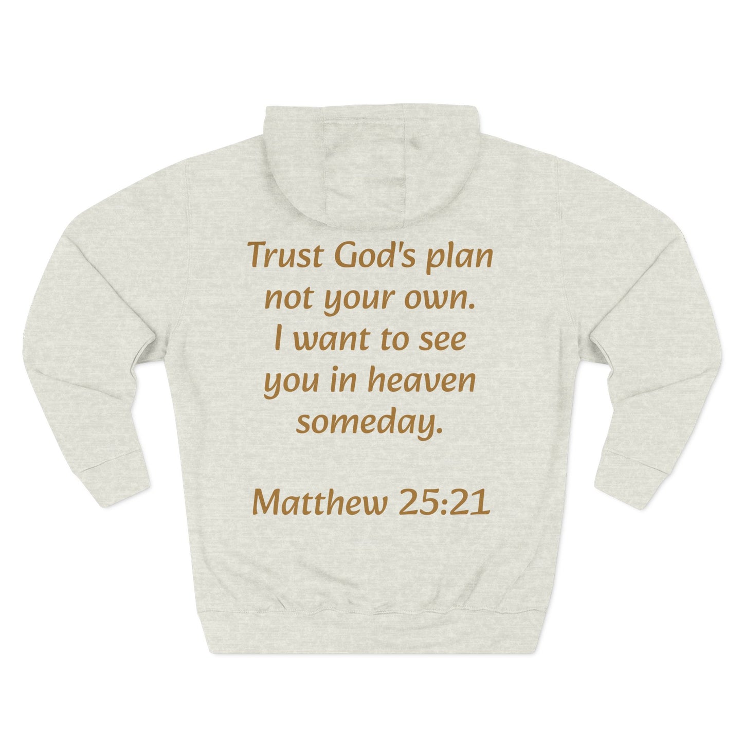 Faith Hoodie — "Reppin' 4 Christ" Crosses with Matthew 25:21 Back Print