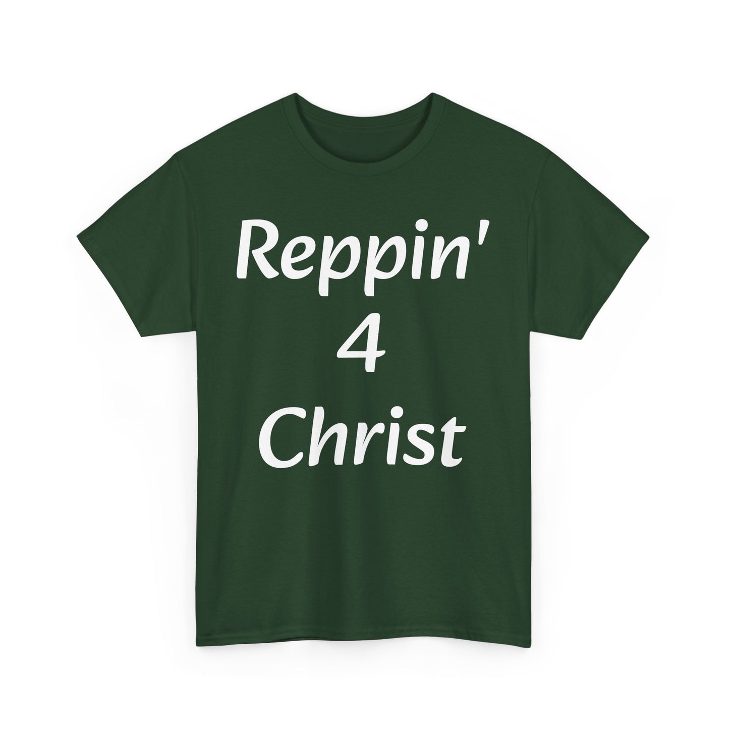 Reppin' 4 Christ Unisex Heavy Cotton Tee | Faith-Based Shirt | Christian Apparel | Bible Verse T-Shirt | Inspirational Gift