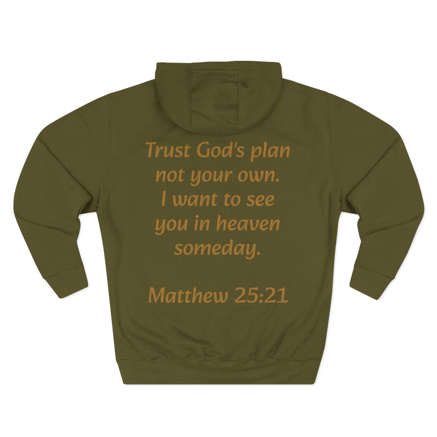 Faith Hoodie — "Reppin' 4 Christ" Crosses with Matthew 25:21 Back Print
