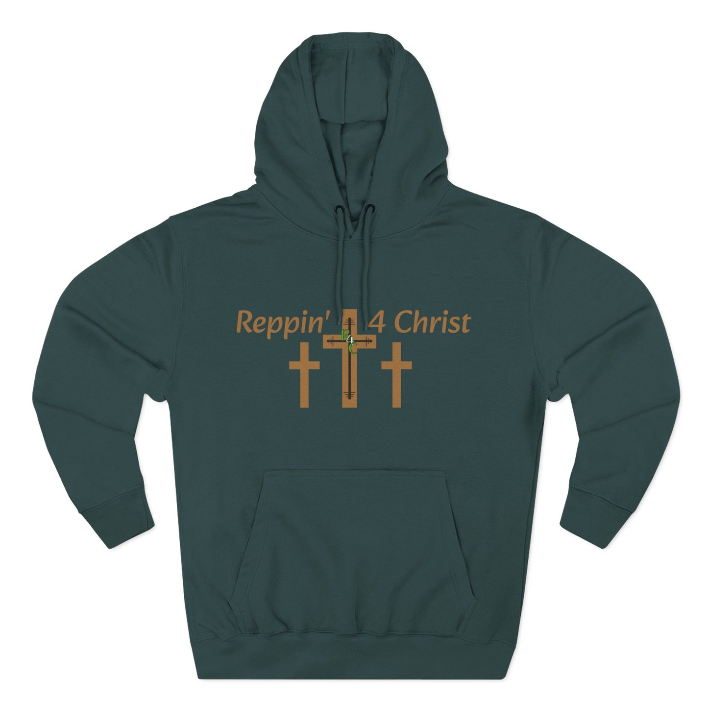 Faith Hoodie — "Reppin' 4 Christ" Crosses with Matthew 25:21 Back Print