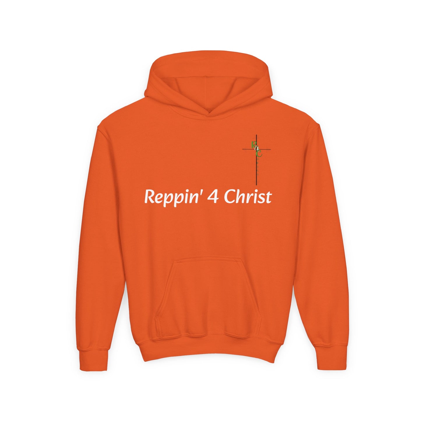 Inspirational Youth Hoodie - Reppin' 4 Christ, Christian Sweatshirt, Faith-Based Apparel, Youth Church Clothing, Bible Verse Merch