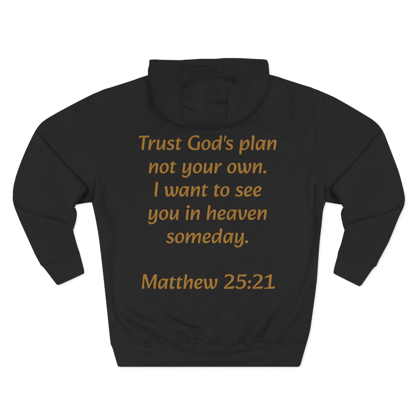 Faith Hoodie — "Reppin' 4 Christ" Crosses with Matthew 25:21 Back Print