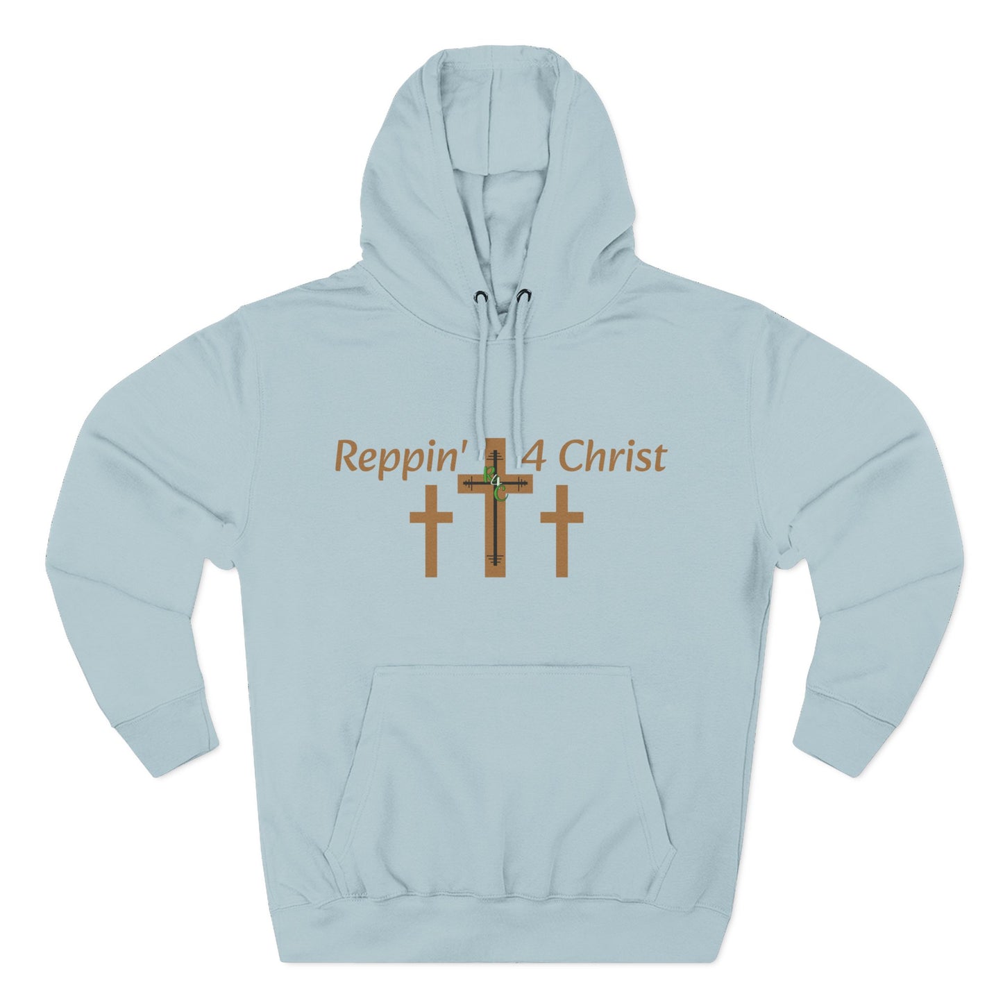 Faith Hoodie — "Reppin' 4 Christ" Crosses with Matthew 25:21 Back Print