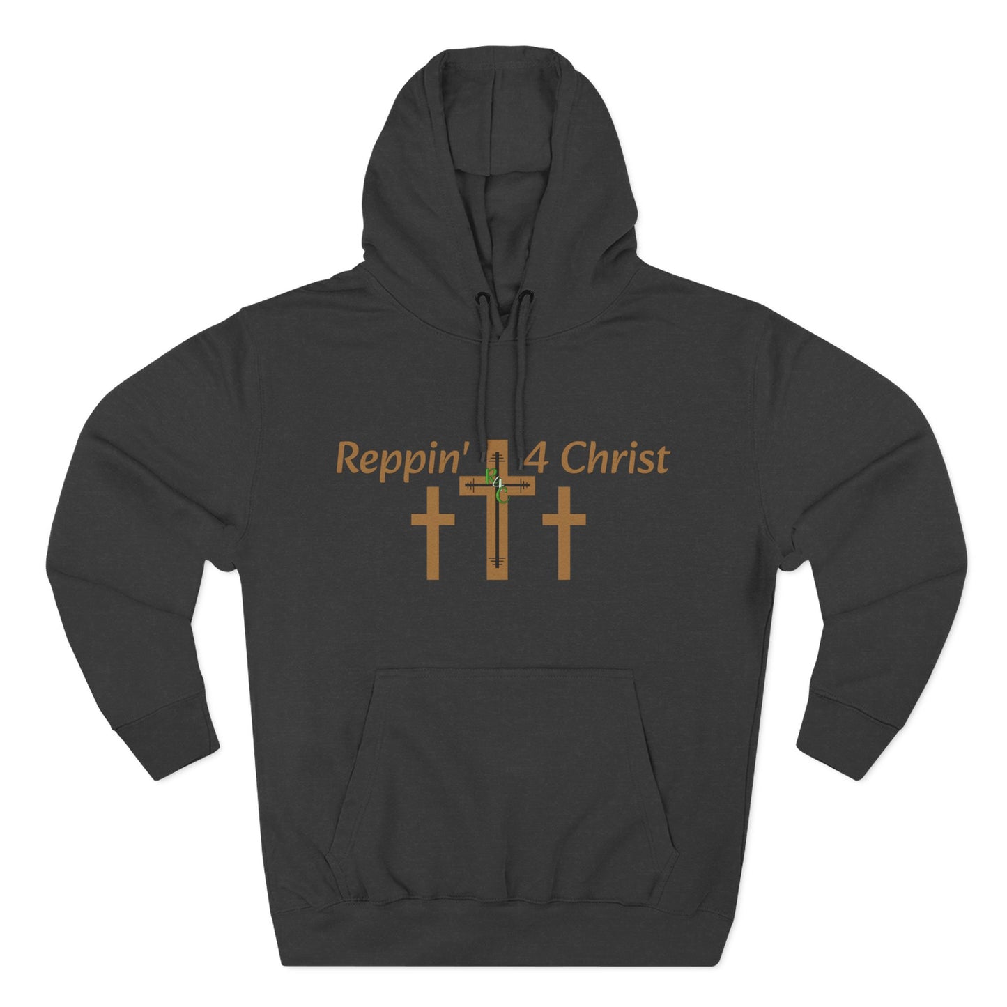 Faith Hoodie — "Reppin' 4 Christ" Crosses with Matthew 25:21 Back Print
