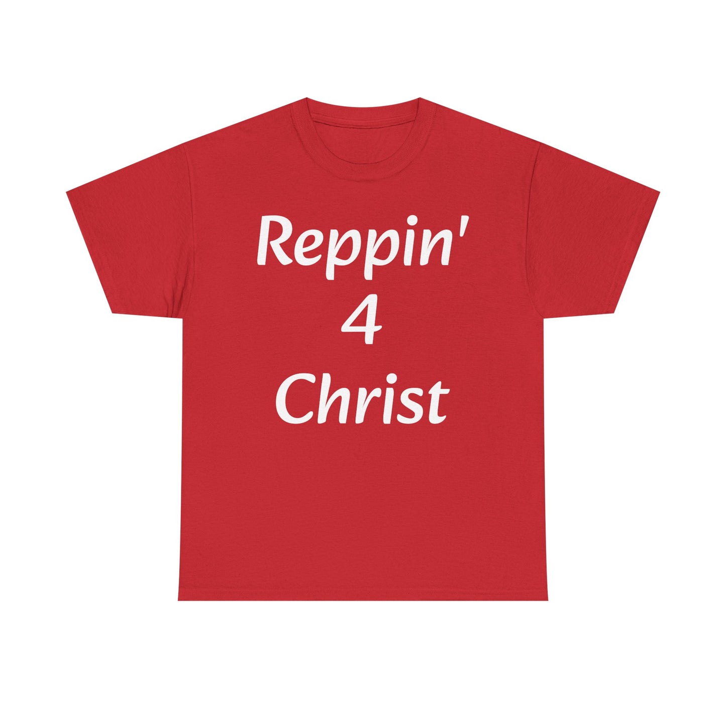 Reppin' 4 Christ Unisex Heavy Cotton Tee | Faith-Based Shirt | Christian Apparel | Bible Verse T-Shirt | Inspirational Gift