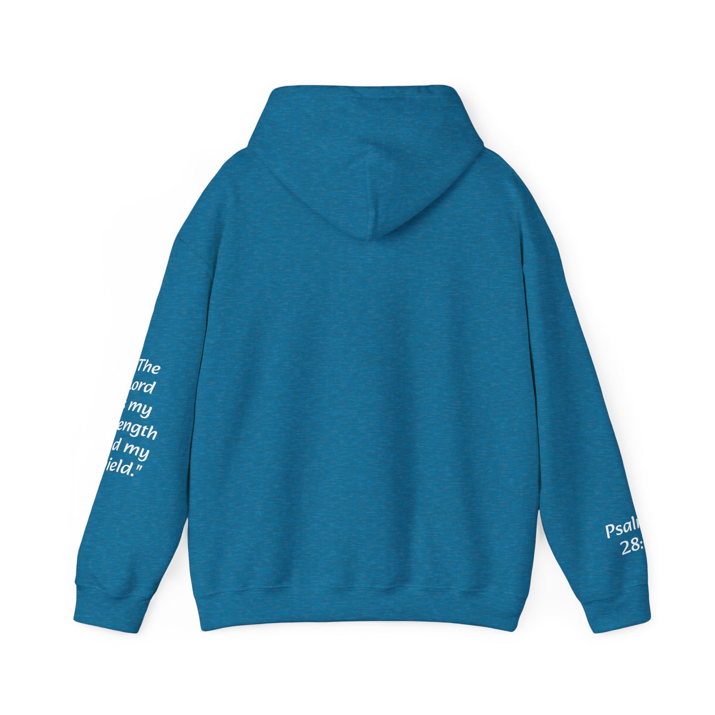 Unisex Heavy Blend™ Hooded Sweatshirt w/ Psalms 28:7