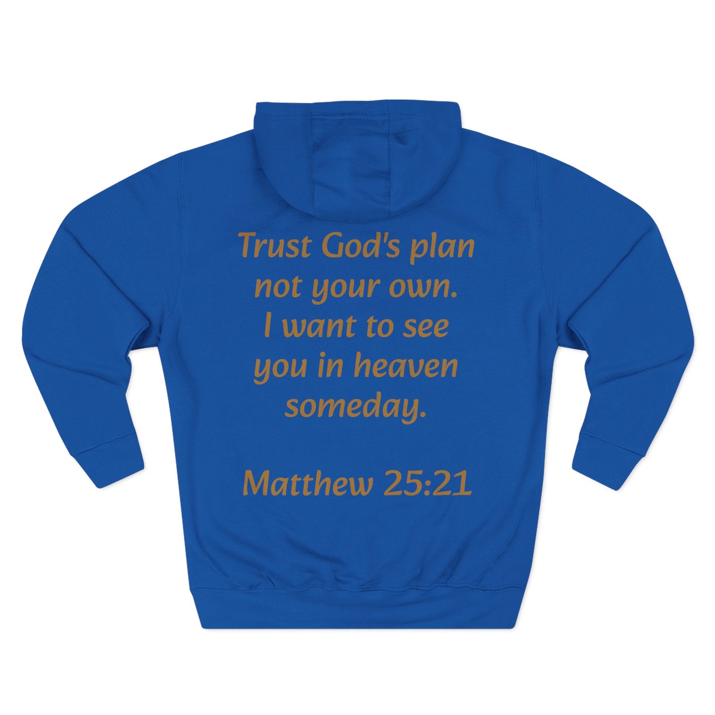 Faith Hoodie — "Reppin' 4 Christ" Crosses with Matthew 25:21 Back Print