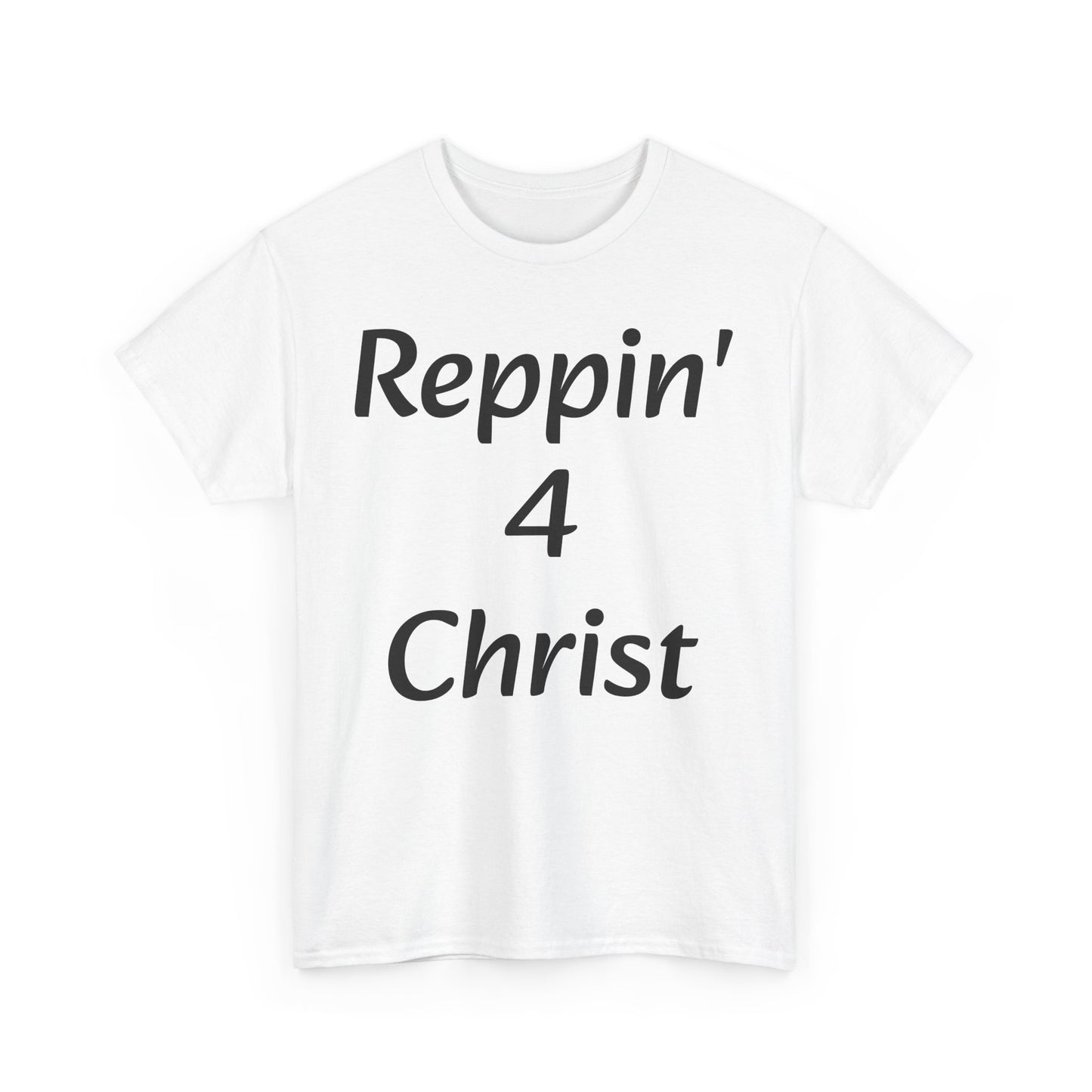 Reppin' 4 Christ Unisex Heavy Cotton Tee | Faith-Based Shirt | Christian Apparel | Bible Verse T-Shirt | Inspirational Gift