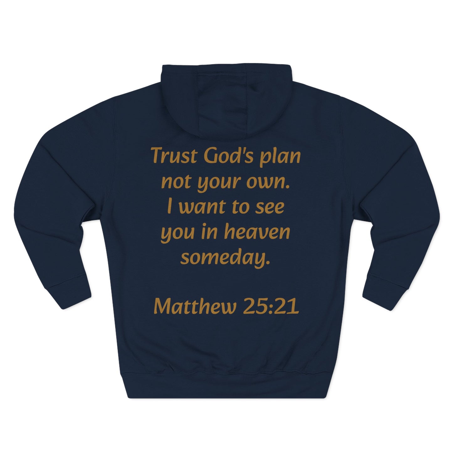 Faith Hoodie — "Reppin' 4 Christ" Crosses with Matthew 25:21 Back Print