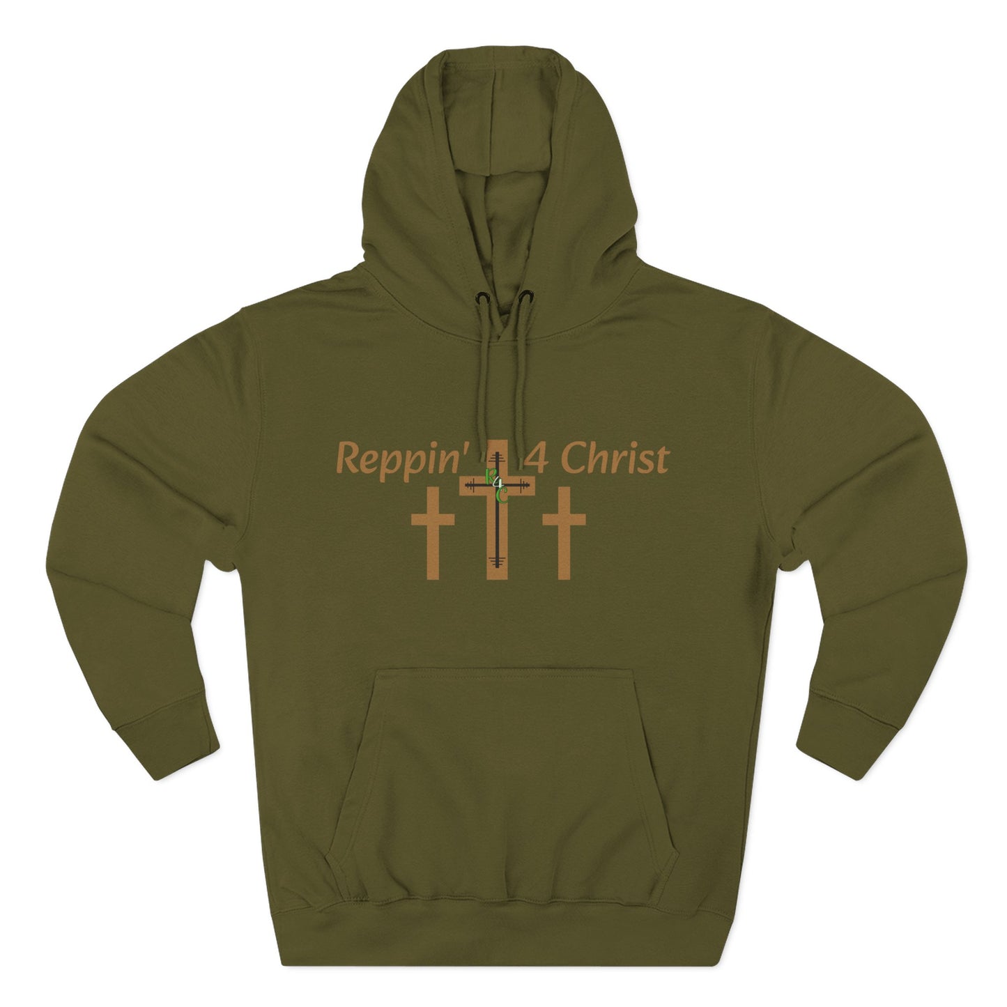 Faith Hoodie — "Reppin' 4 Christ" Crosses with Matthew 25:21 Back Print