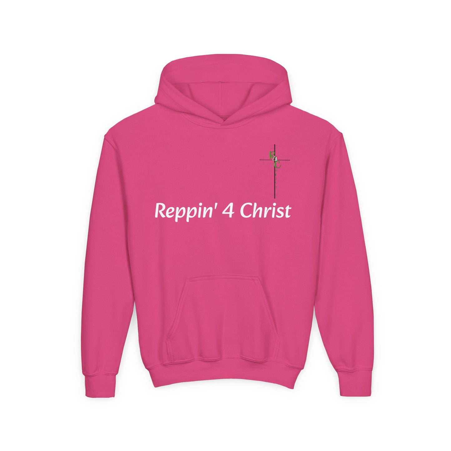 Inspirational Youth Hoodie - Reppin' 4 Christ, Christian Sweatshirt, Faith-Based Apparel, Youth Church Clothing, Bible Verse Merch