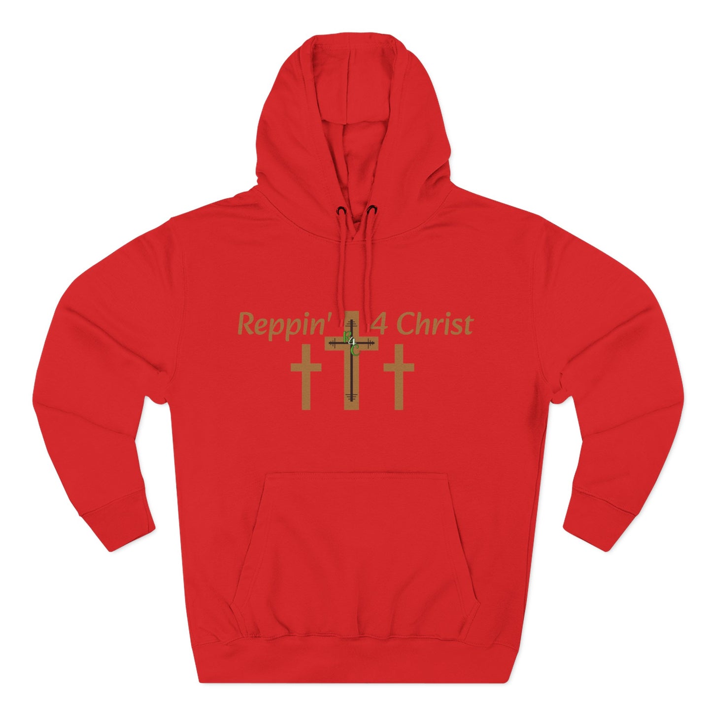 Faith Hoodie — "Reppin' 4 Christ" Crosses with Matthew 25:21 Back Print