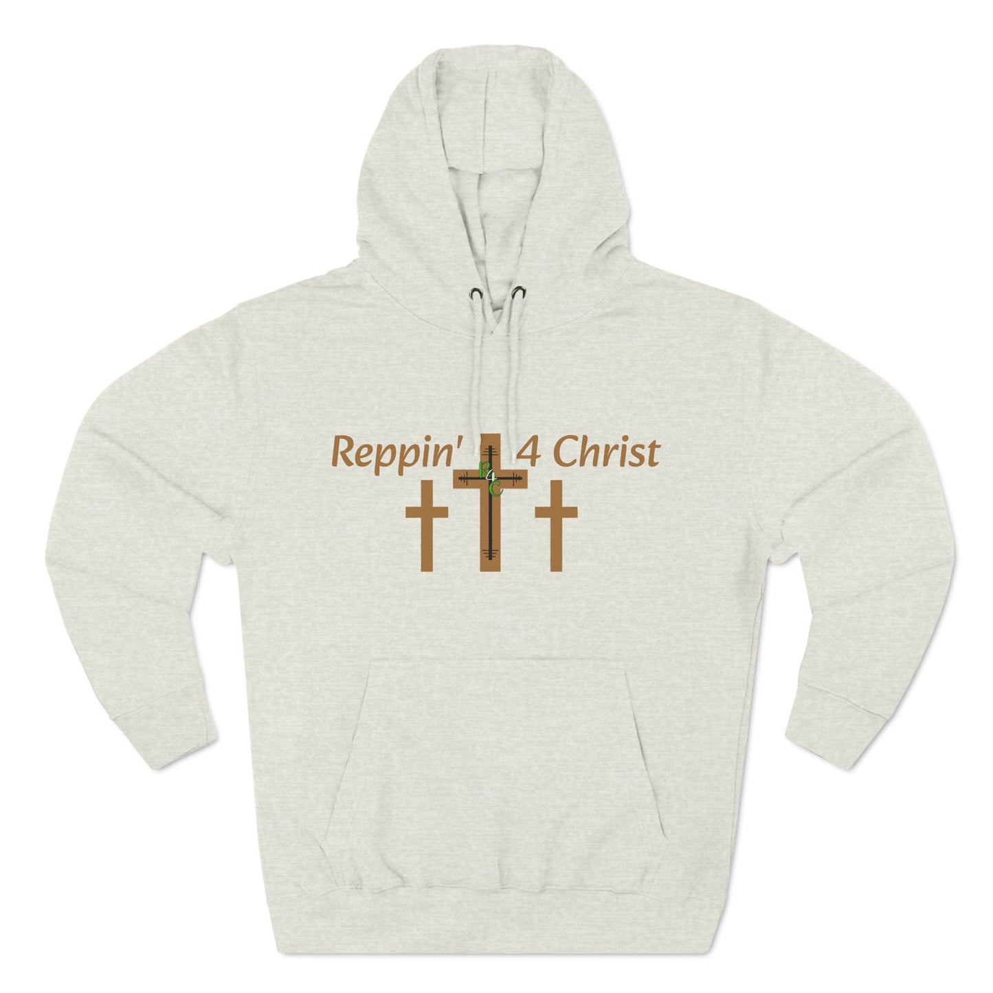 Faith Hoodie — "Reppin' 4 Christ" Crosses with Matthew 25:21 Back Print
