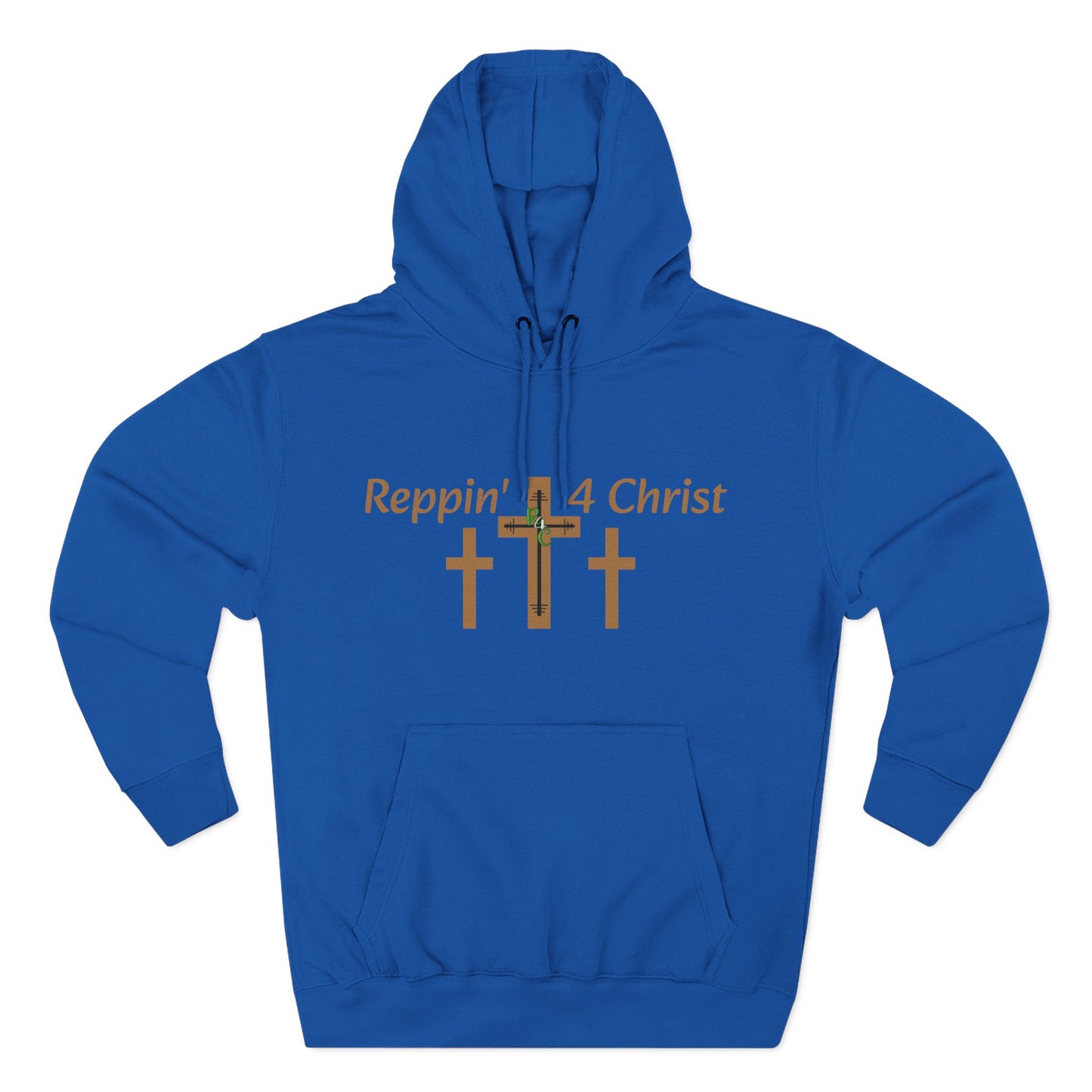 Faith Hoodie — "Reppin' 4 Christ" Crosses with Matthew 25:21 Back Print
