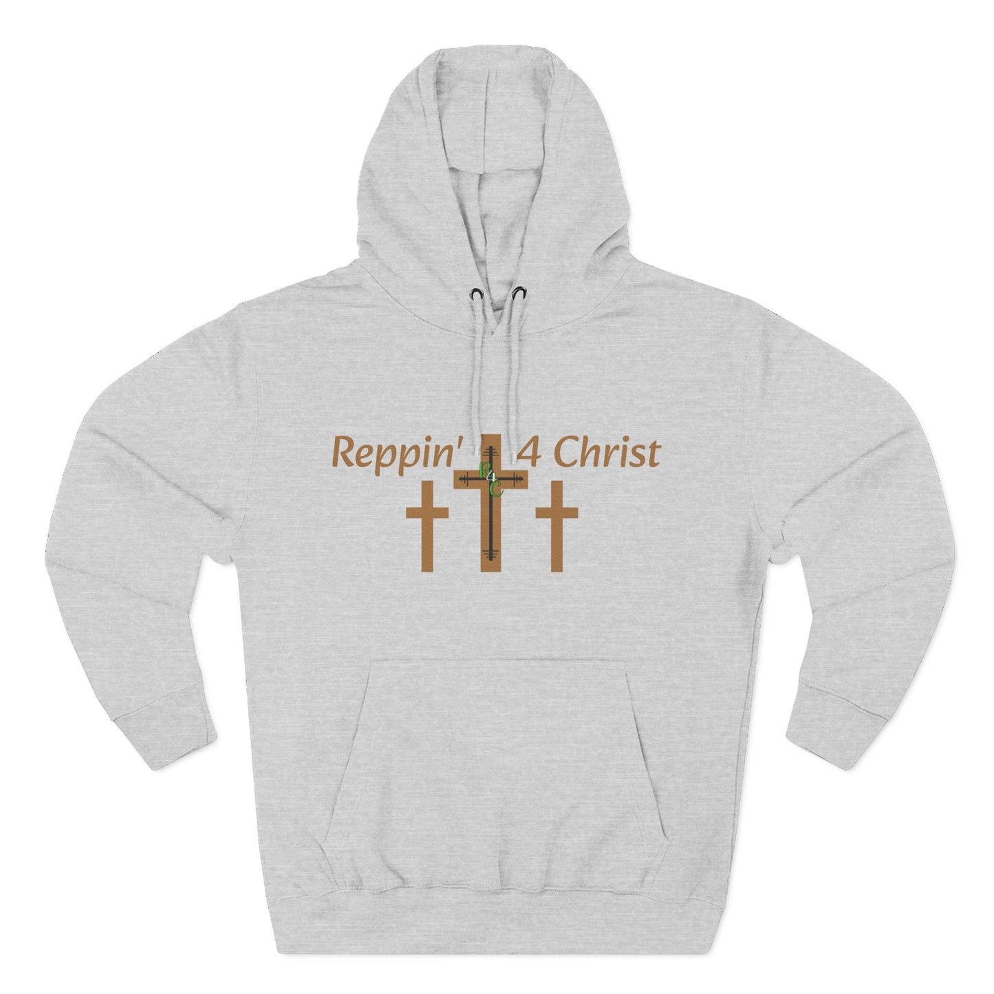 Faith Hoodie — "Reppin' 4 Christ" Crosses with Matthew 25:21 Back Print
