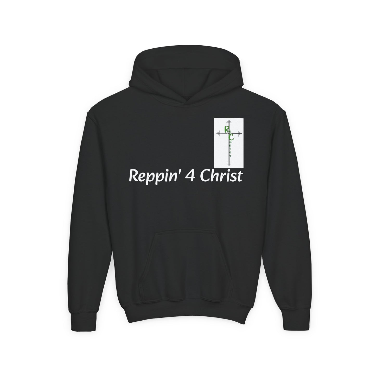 Inspirational Youth Hoodie - Reppin' 4 Christ, Christian Sweatshirt, Faith-Based Apparel, Youth Church Clothing, Bible Verse Merch