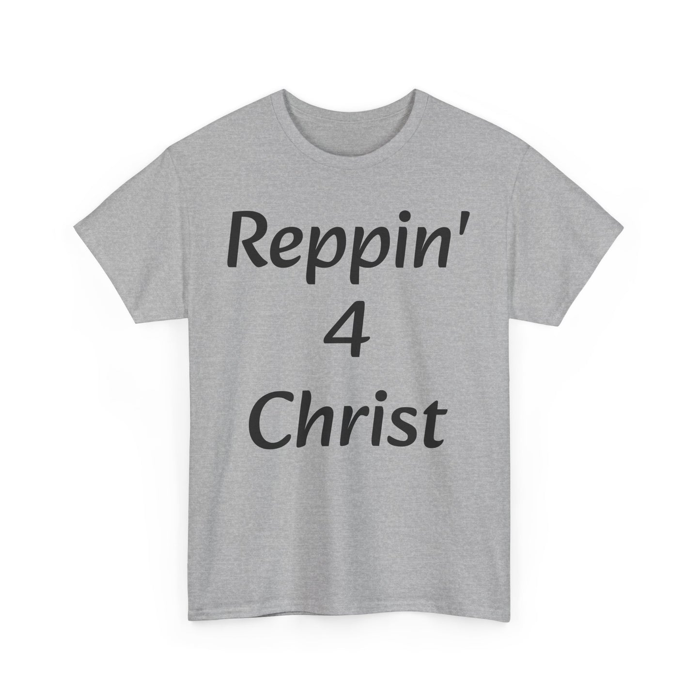 Reppin' 4 Christ Unisex Heavy Cotton Tee | Faith-Based Shirt | Christian Apparel | Bible Verse T-Shirt | Inspirational Gift