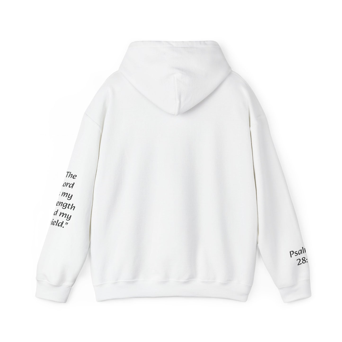 Unisex Heavy Blend™ Hooded Sweatshirt w/ Psalms 28:7