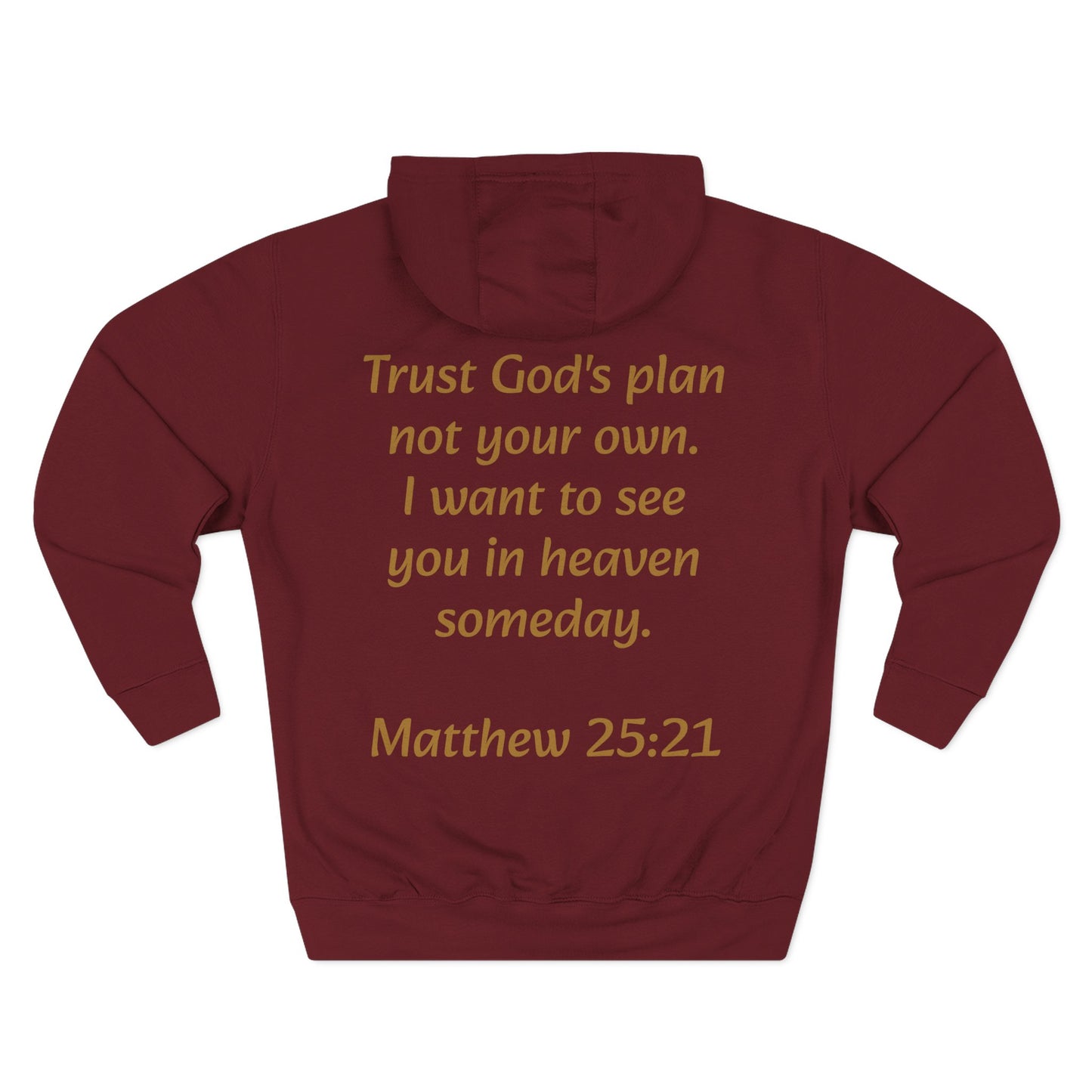 Faith Hoodie — "Reppin' 4 Christ" Crosses with Matthew 25:21 Back Print
