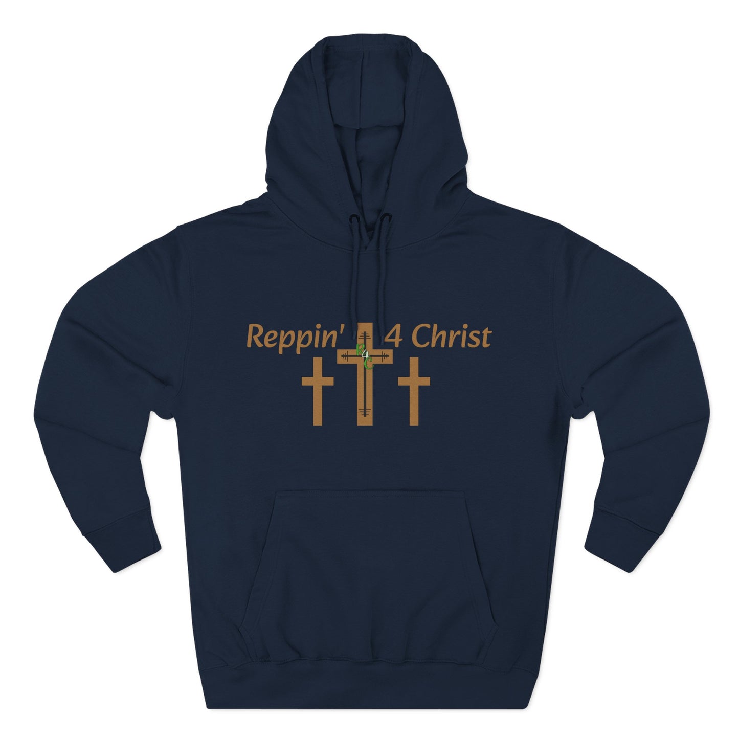 Faith Hoodie — "Reppin' 4 Christ" Crosses with Matthew 25:21 Back Print