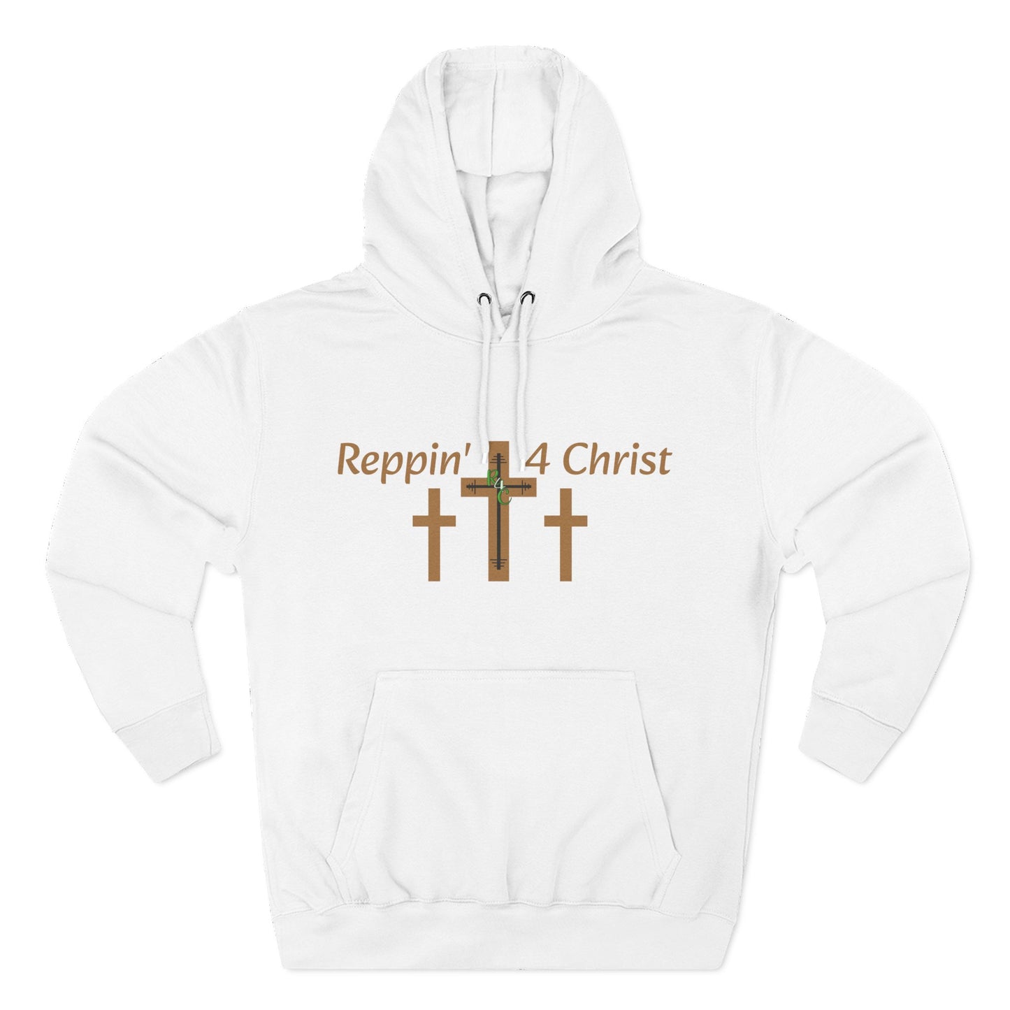 Faith Hoodie — "Reppin' 4 Christ" Crosses with Matthew 25:21 Back Print
