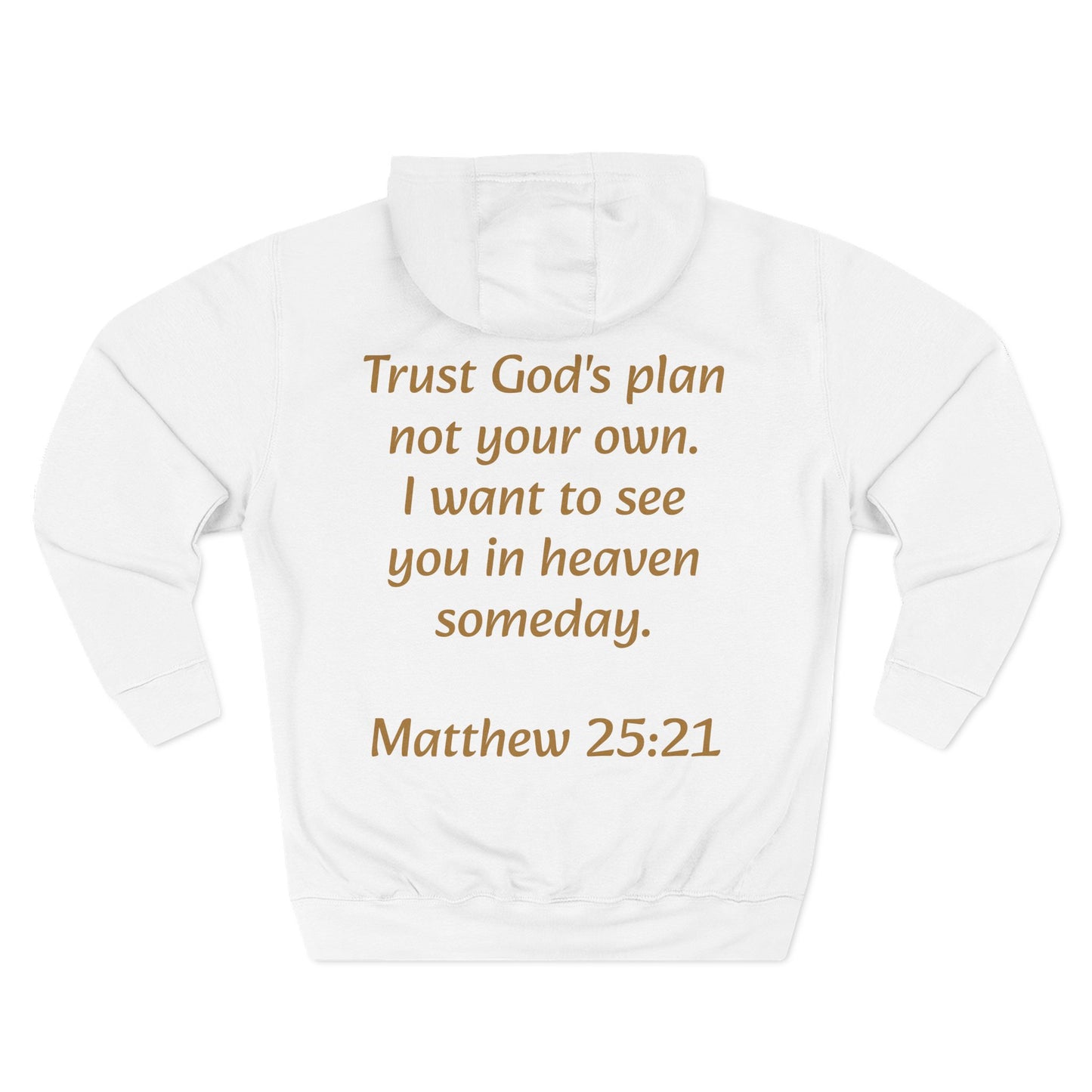 Faith Hoodie — "Reppin' 4 Christ" Crosses with Matthew 25:21 Back Print