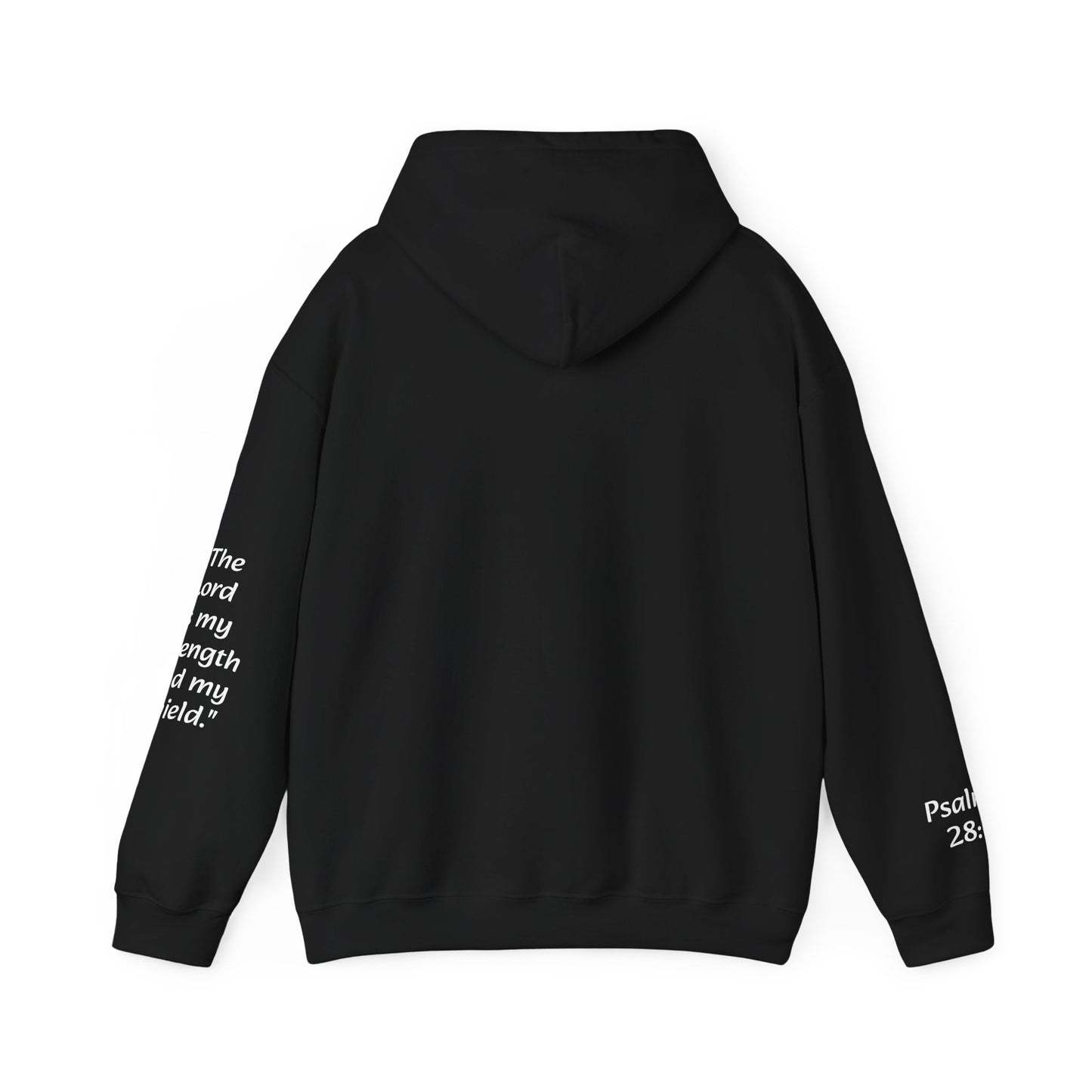 Unisex Heavy Blend™ Hooded Sweatshirt w/ Psalms 28:7