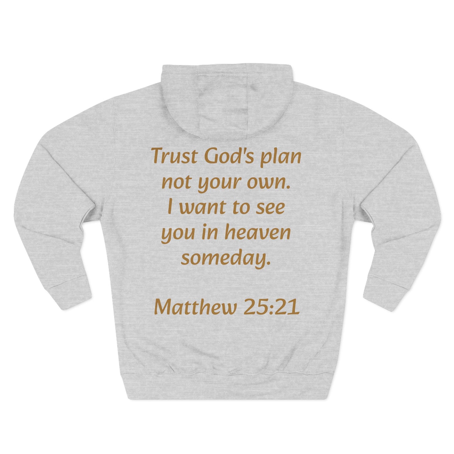 Faith Hoodie — "Reppin' 4 Christ" Crosses with Matthew 25:21 Back Print