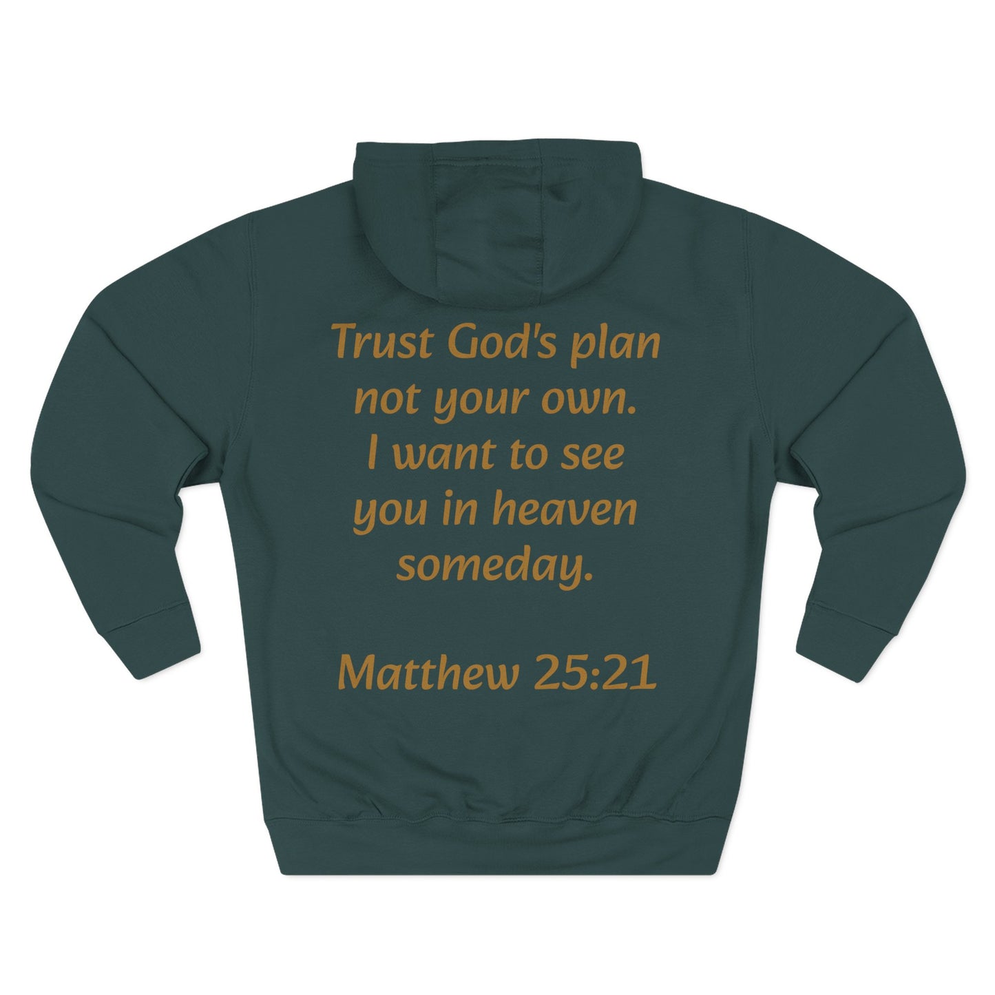 Faith Hoodie — "Reppin' 4 Christ" Crosses with Matthew 25:21 Back Print