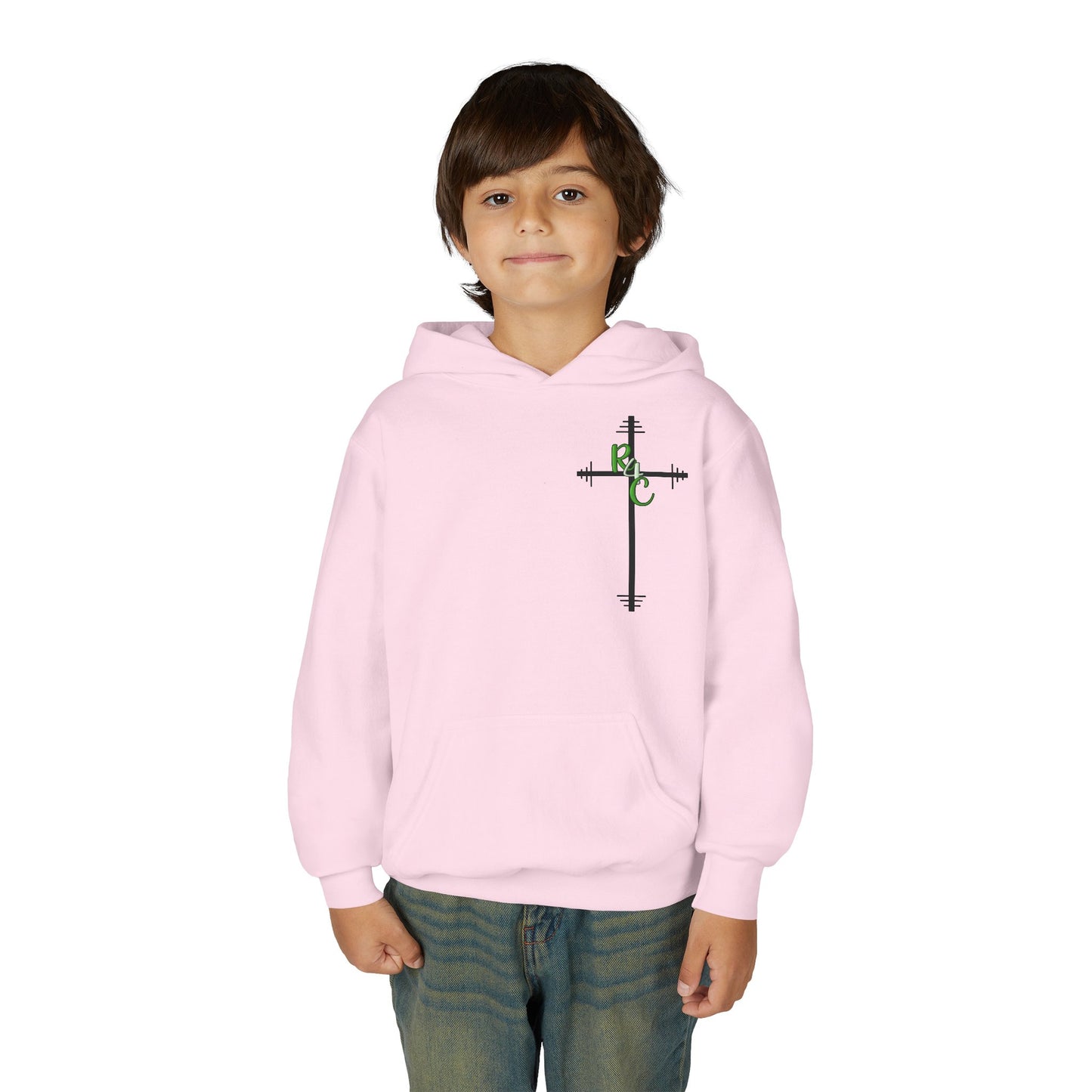 Christian Youth Hooded Sweatshirt, Faith Apparel, Gift for Teens, Inspirational Hoodie, Psalms 28:7 Sweatshirt, Religious Clothing