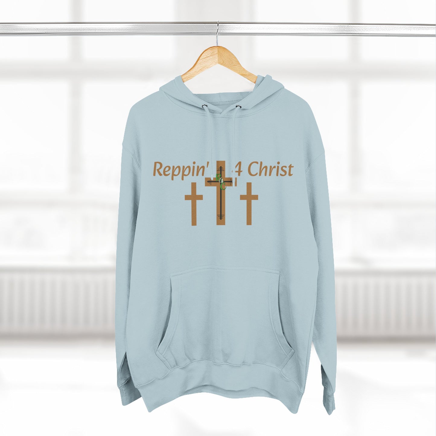 Faith Hoodie — "Reppin' 4 Christ" Crosses with Matthew 25:21 Back Print