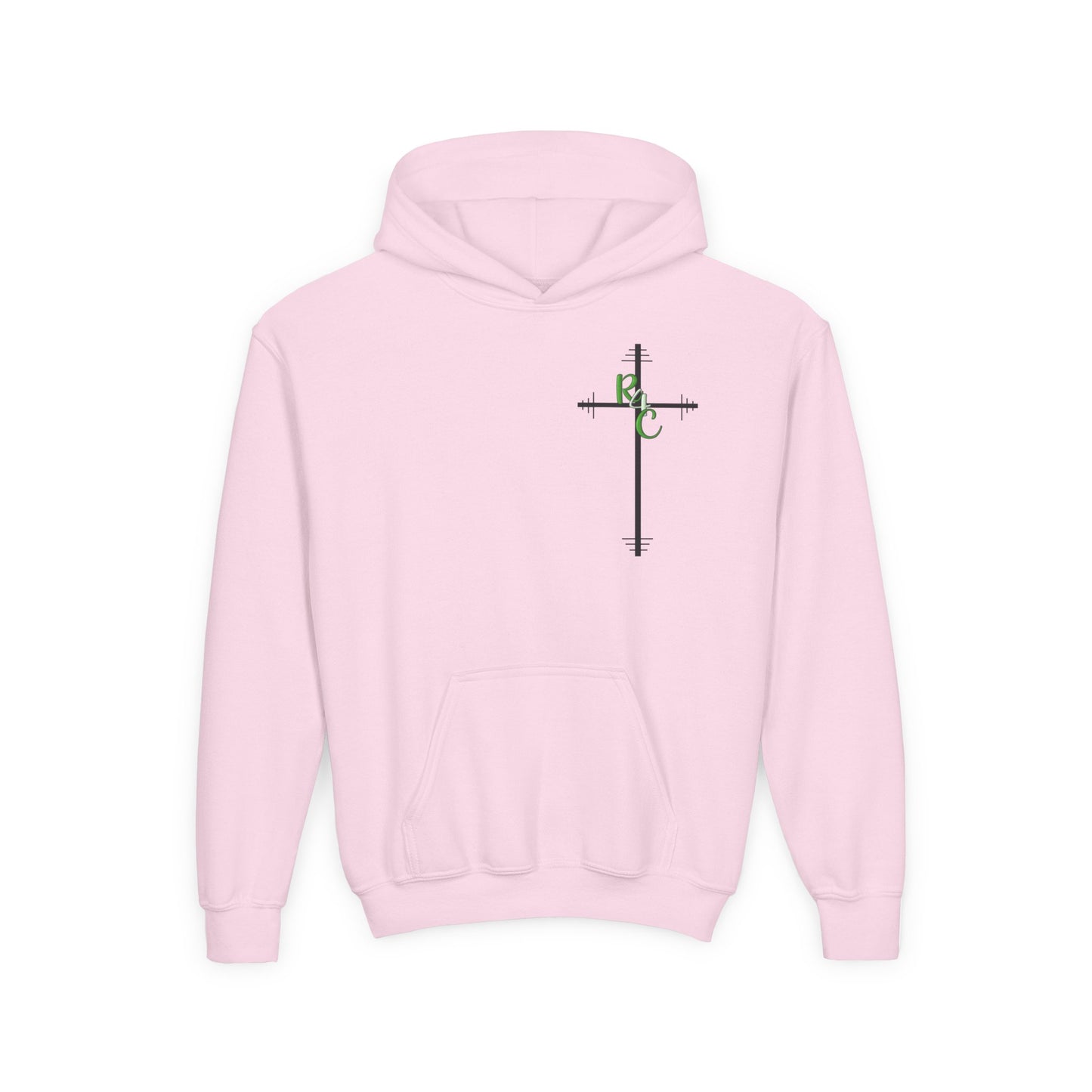 Christian Youth Hooded Sweatshirt, Faith Apparel, Gift for Teens, Inspirational Hoodie, Psalms 28:7 Sweatshirt, Religious Clothing