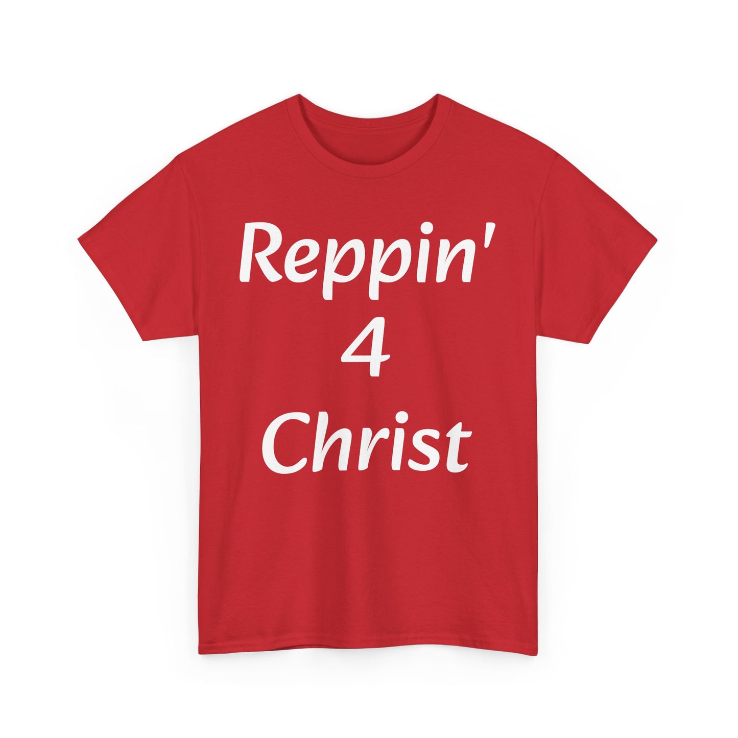 Reppin' 4 Christ Unisex Heavy Cotton Tee | Faith-Based Shirt | Christian Apparel | Bible Verse T-Shirt | Inspirational Gift