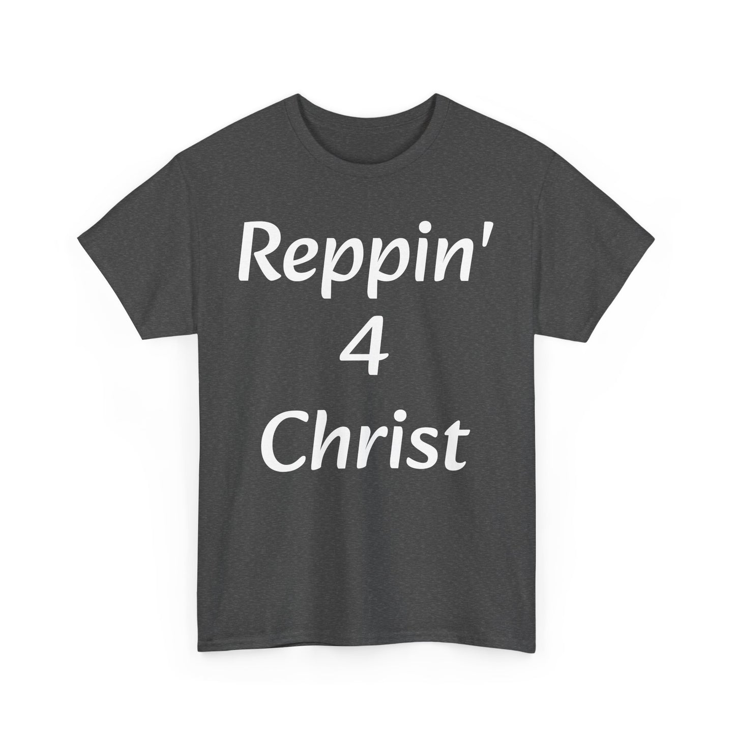 Reppin' 4 Christ Unisex Heavy Cotton Tee | Faith-Based Shirt | Christian Apparel | Bible Verse T-Shirt | Inspirational Gift