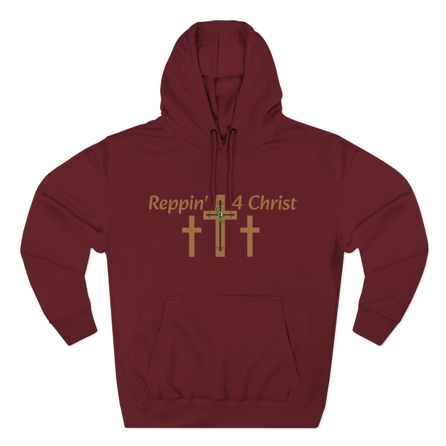 Faith Hoodie — "Reppin' 4 Christ" Crosses with Matthew 25:21 Back Print