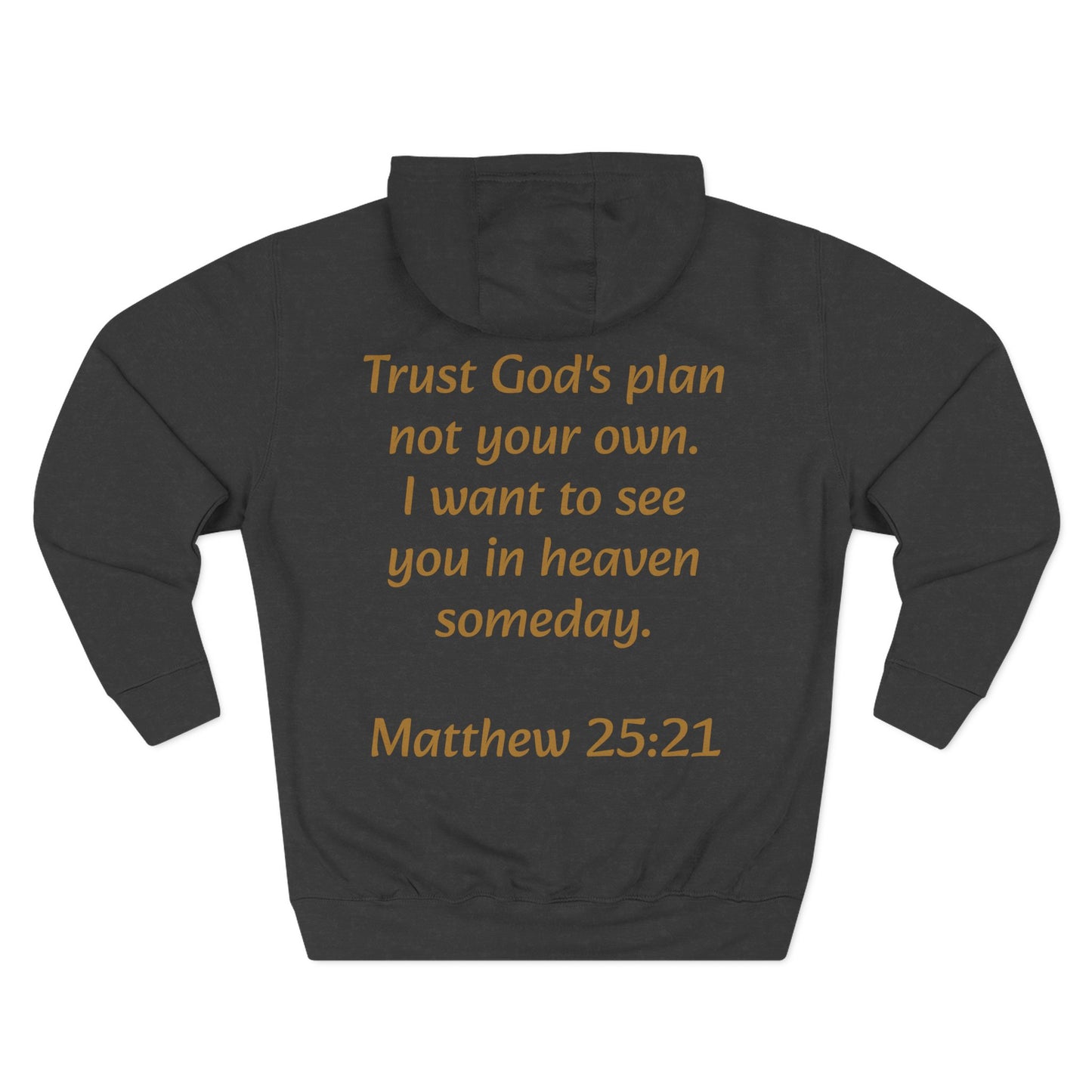 Faith Hoodie — "Reppin' 4 Christ" Crosses with Matthew 25:21 Back Print