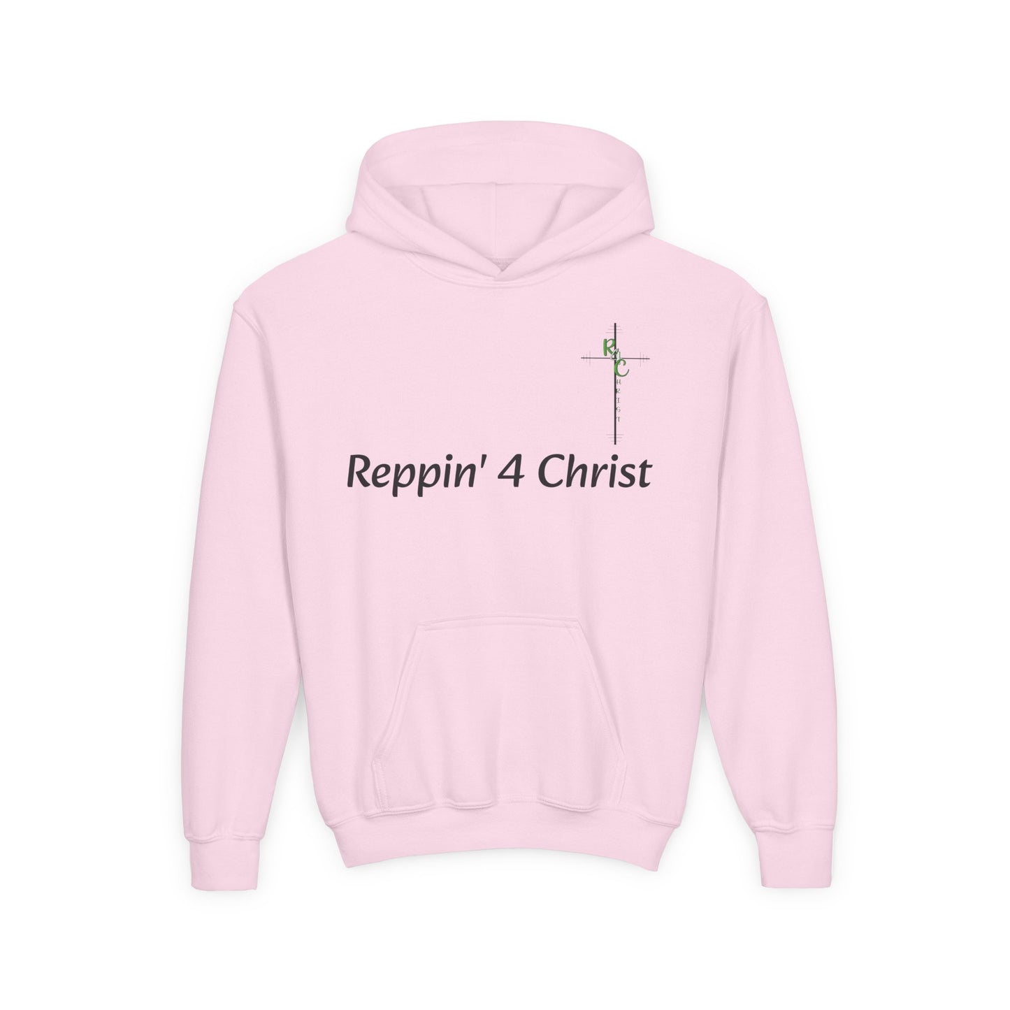 Inspirational Youth Hoodie - Reppin' 4 Christ, Christian Sweatshirt, Faith-Based Apparel, Youth Church Clothing, Bible Verse Merch