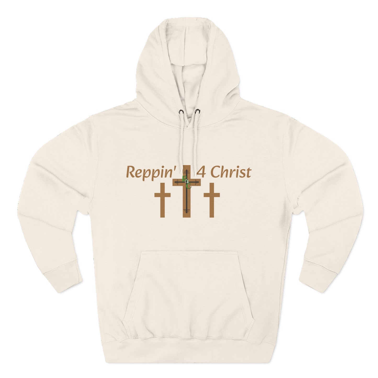 Faith Hoodie — "Reppin' 4 Christ" Crosses with Matthew 25:21 Back Print