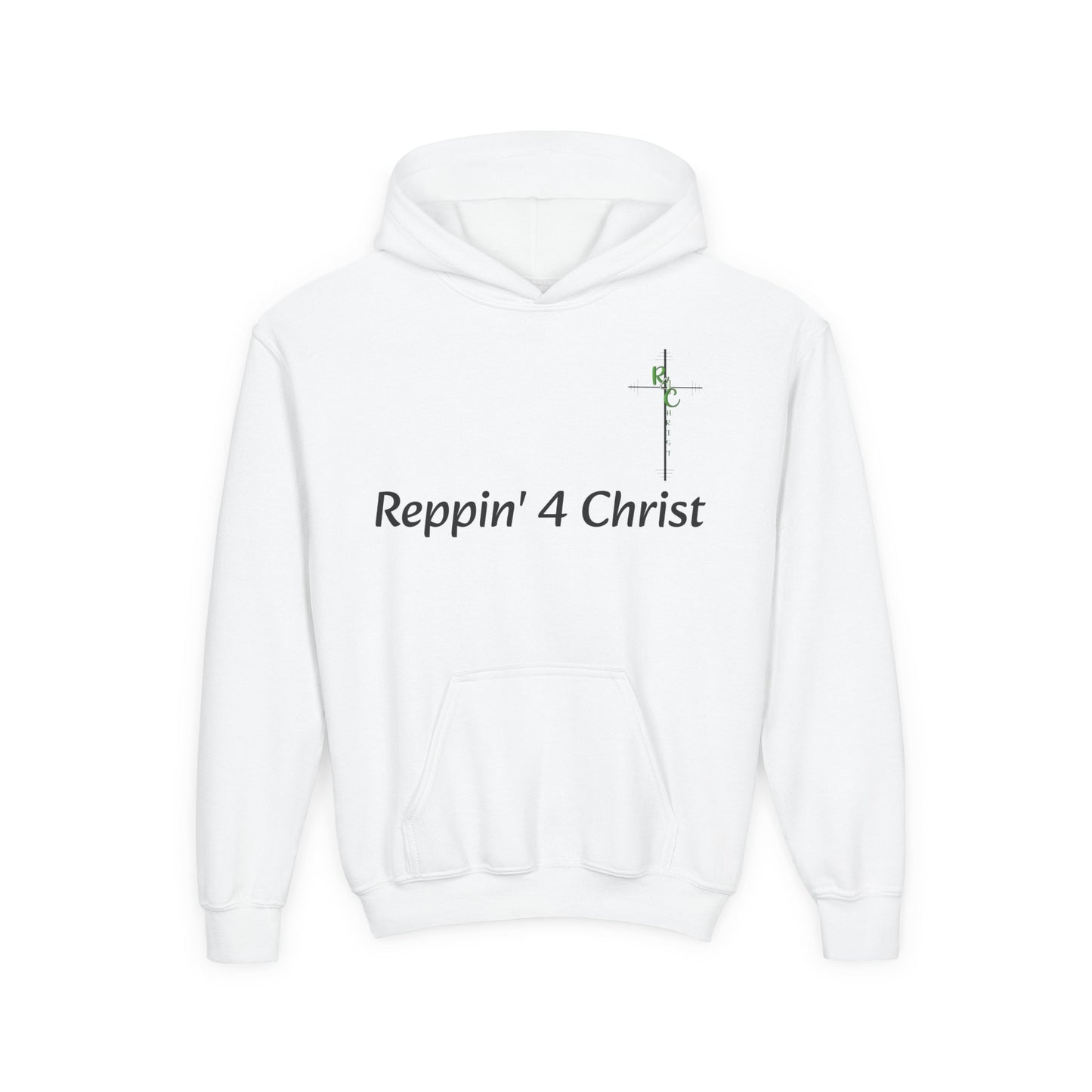 Inspirational Youth Hoodie - Reppin' 4 Christ, Christian Sweatshirt, Faith-Based Apparel, Youth Church Clothing, Bible Verse Merch