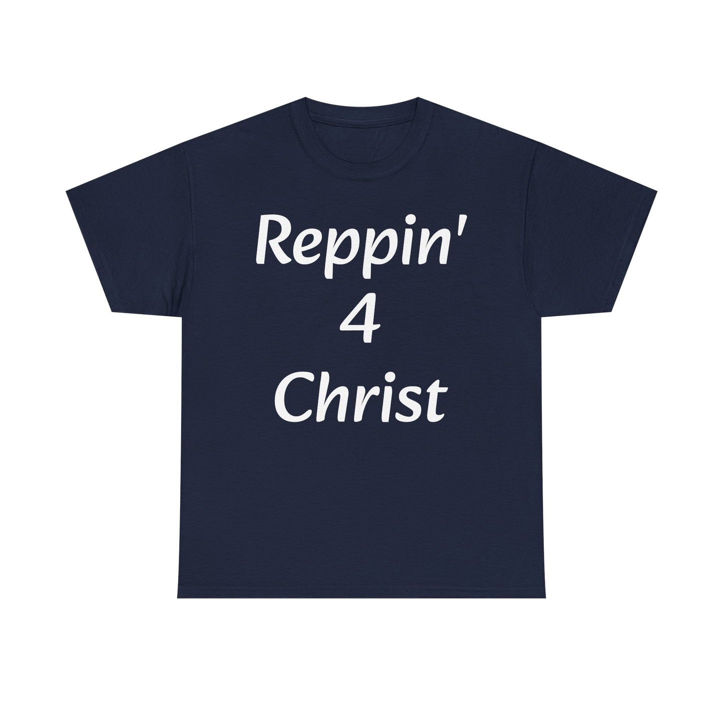Reppin' 4 Christ Unisex Heavy Cotton Tee | Faith-Based Shirt | Christian Apparel | Bible Verse T-Shirt | Inspirational Gift