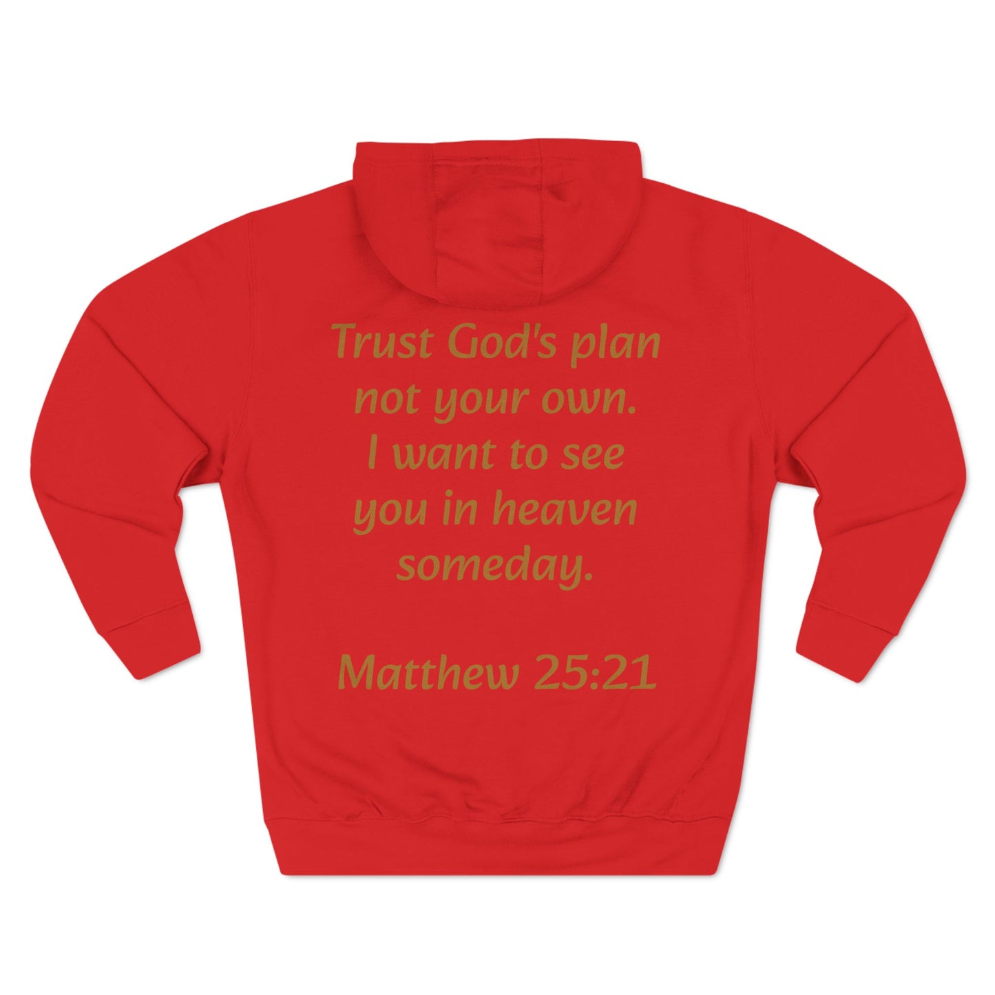 Faith Hoodie — "Reppin' 4 Christ" Crosses with Matthew 25:21 Back Print