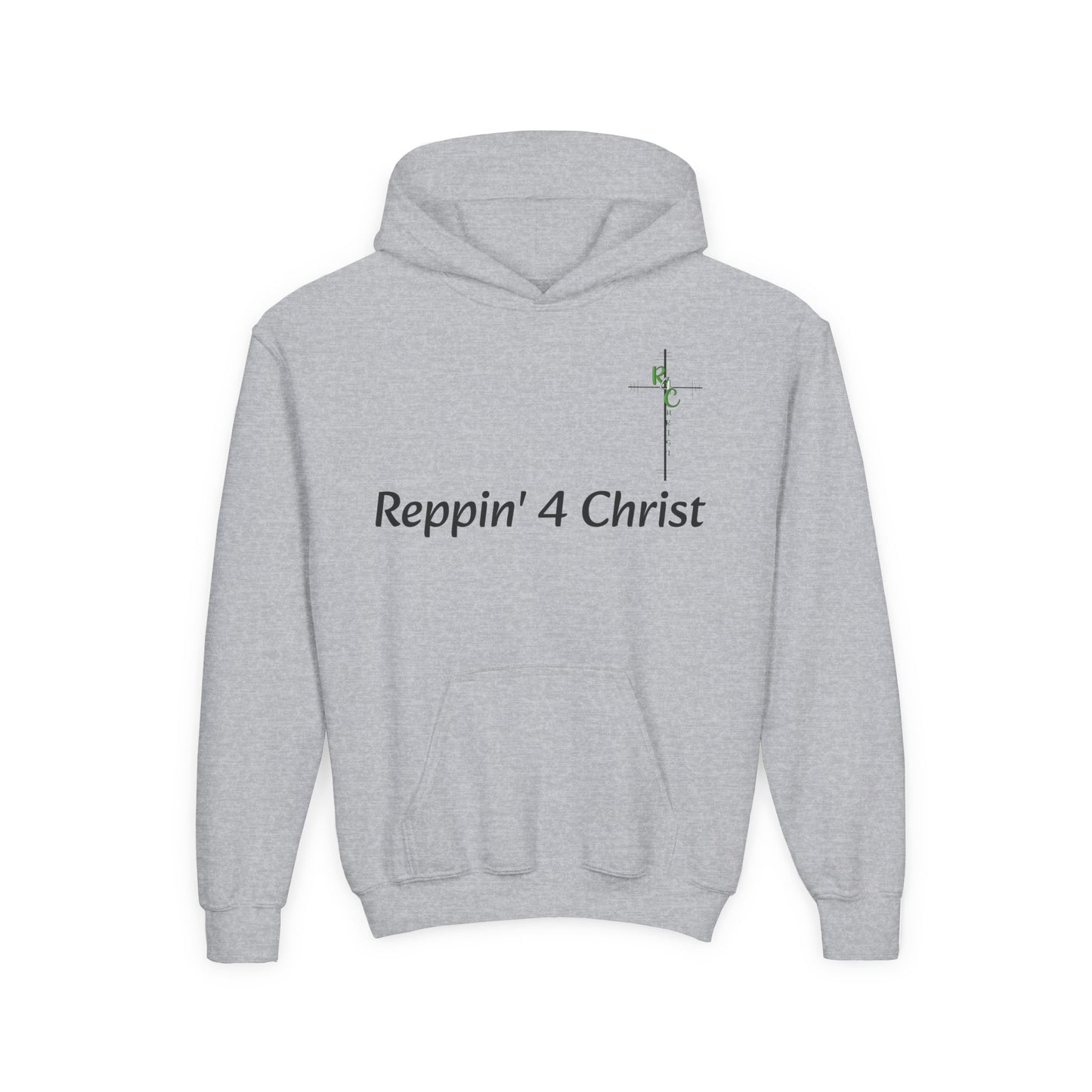 Inspirational Youth Hoodie - Reppin' 4 Christ, Christian Sweatshirt, Faith-Based Apparel, Youth Church Clothing, Bible Verse Merch